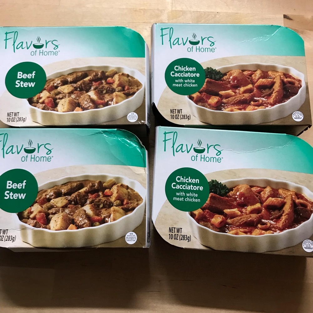 4 optavia lean and green meals 2 Beef stew 2 chicken cacciatore